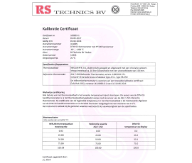 Kalibratie certificaat